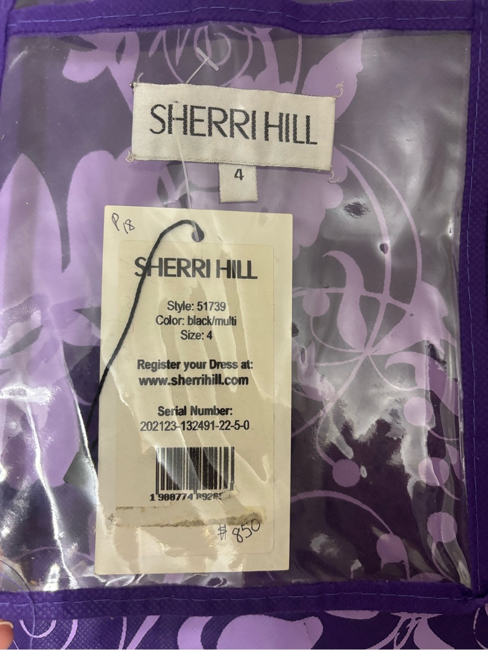 Sherri Hill Black Prom Dress with Multicolor Beaded Embroidery - Picture 4 of 6